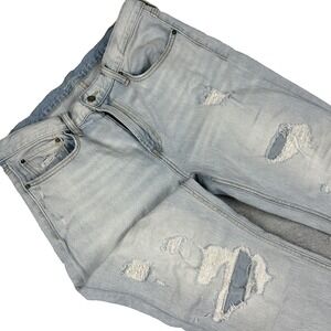 Old Navy‎ Men's Slim Fit Blue Denim Jeans Size 36x31.5 Straight Leg Distressed